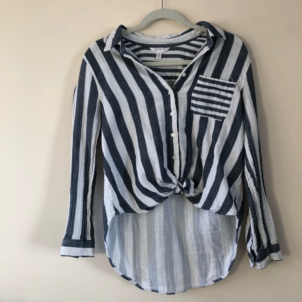 TIME & TRU STRIPPED BLOUSE | M |